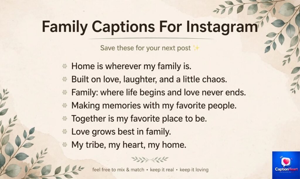 Family Captions For Instagram