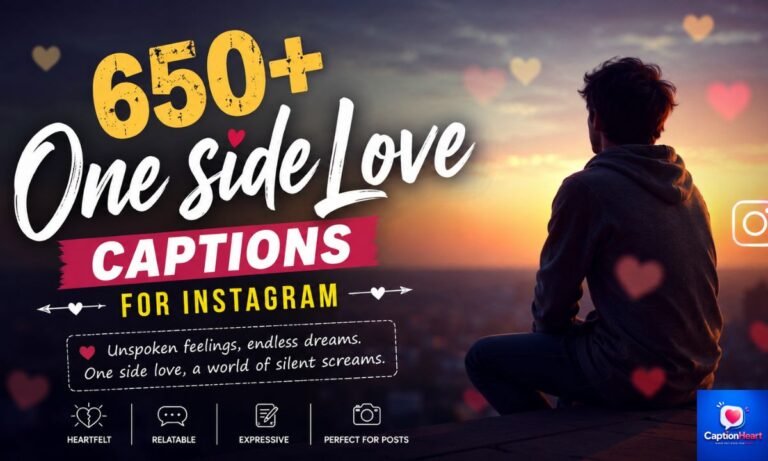 One side Love Captions for Instagram