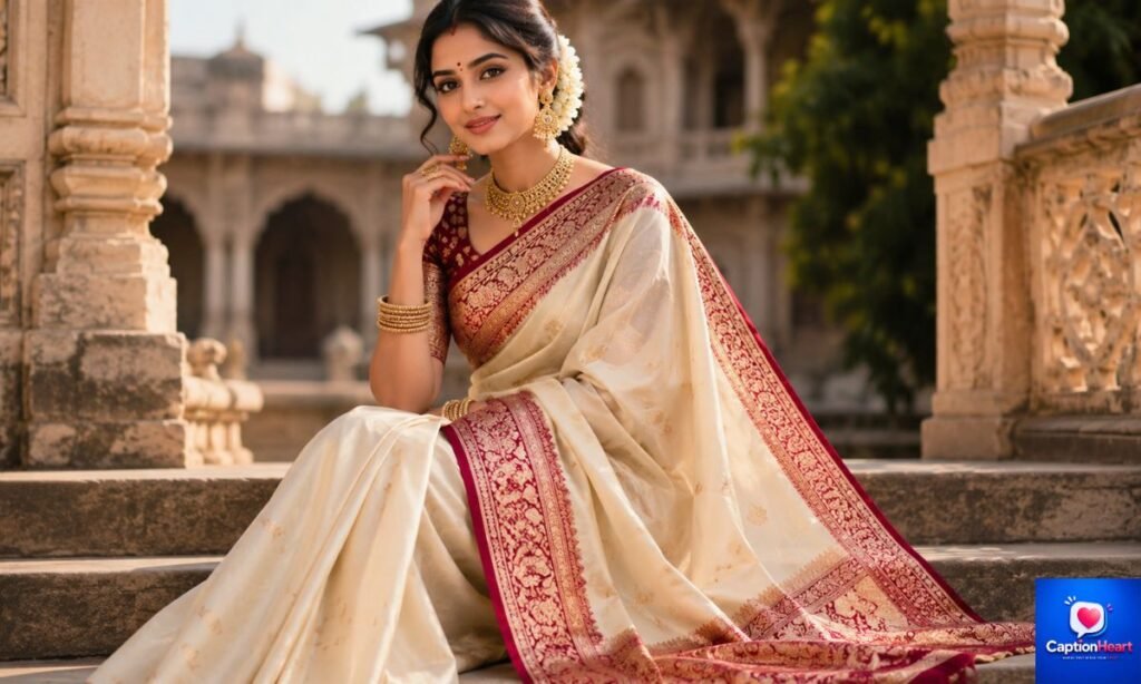 Saree Caption in Marathi