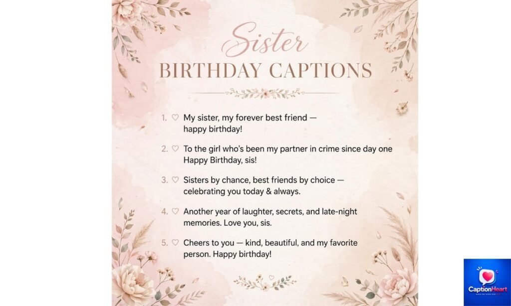 Sister Birthday Captions