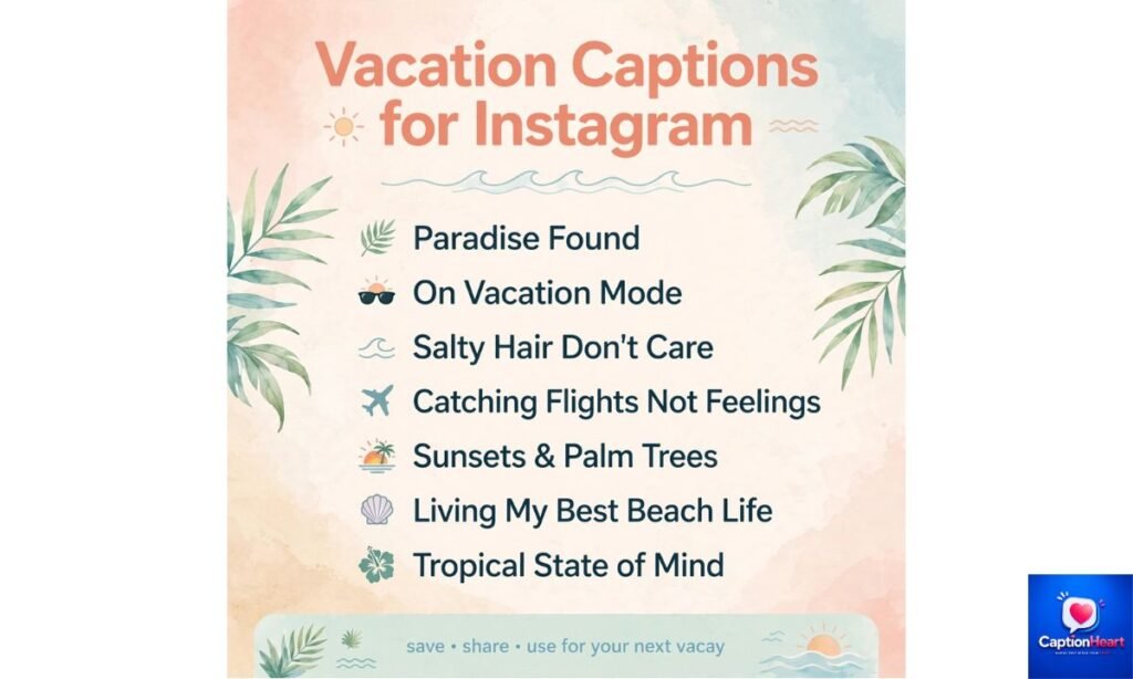 Vacation Captions for Instagram